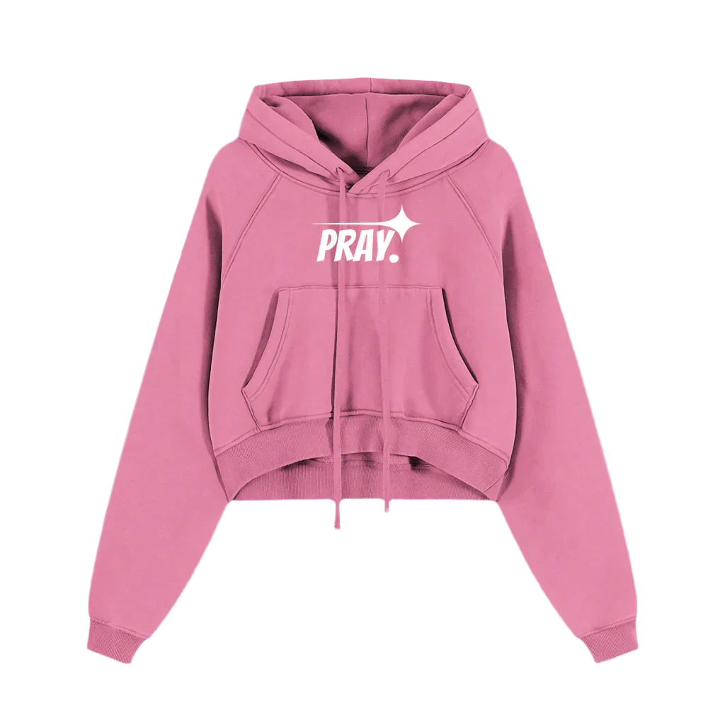 PRAY.💫 Cropped Hoodie